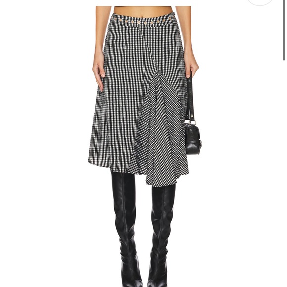NWT- Miaou Mila Skirt in Seersucker Check